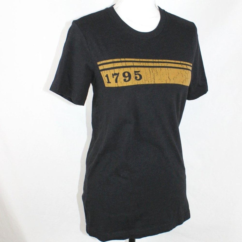 JIM BEAM 1795 Unisex T-Shirt Size Small Black with Gold Logo Jim Beam Black S/S